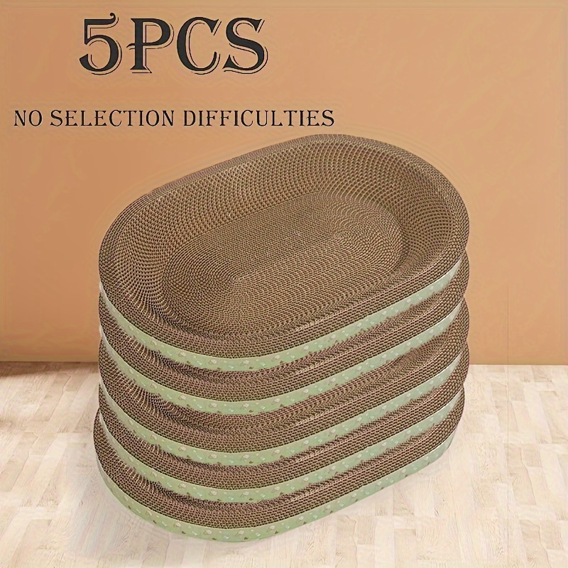 

5pcs Cat Scratching -sized Thickened Density Shaped Cat Scratcher For Protecting Pet Cat Bed