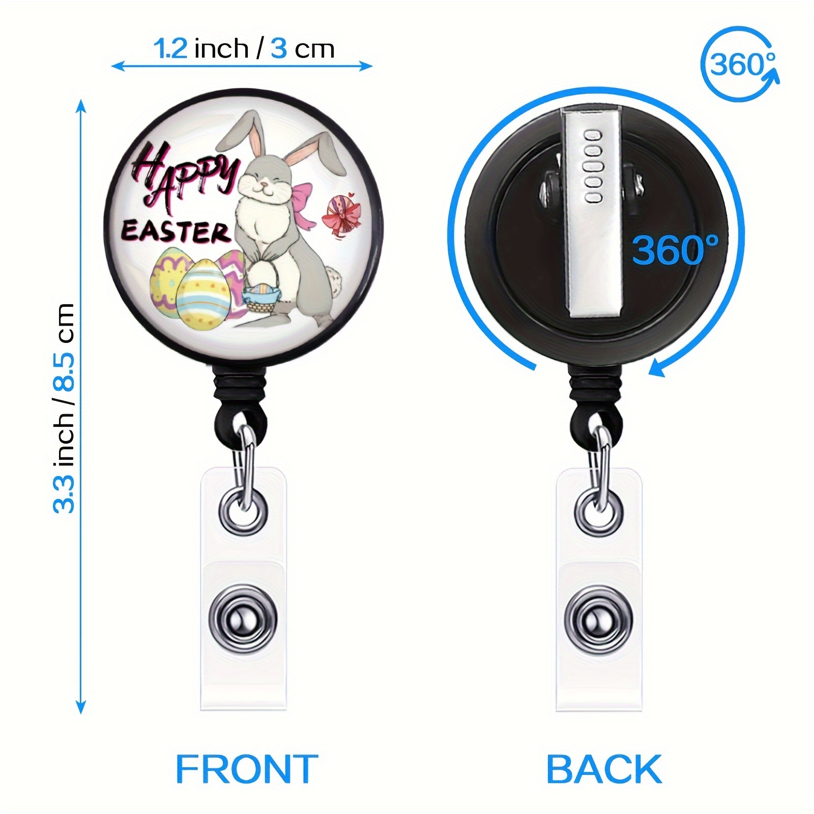 Easter Day Funny Badge Reel Easter Bunny Easter Egg - Temu