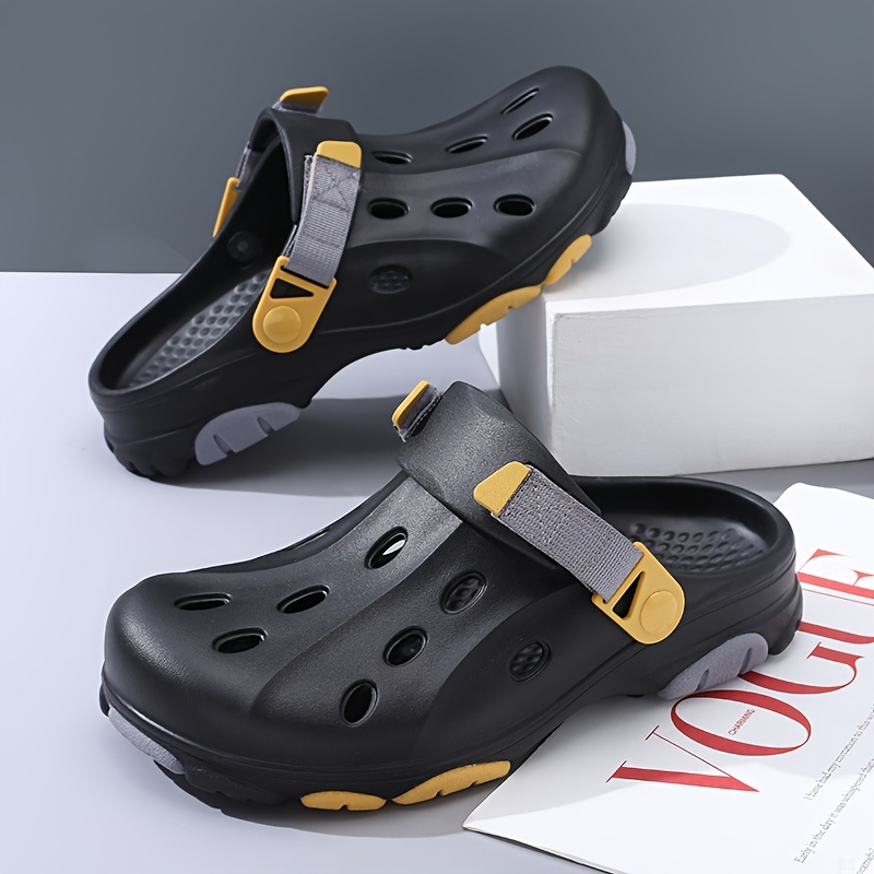 Mens Solid Colour Chunky Clogs Comfy Non Slip Casual Eva Sole Slippers For Mens Outdoor Activities Men s Shoes Temu details 15