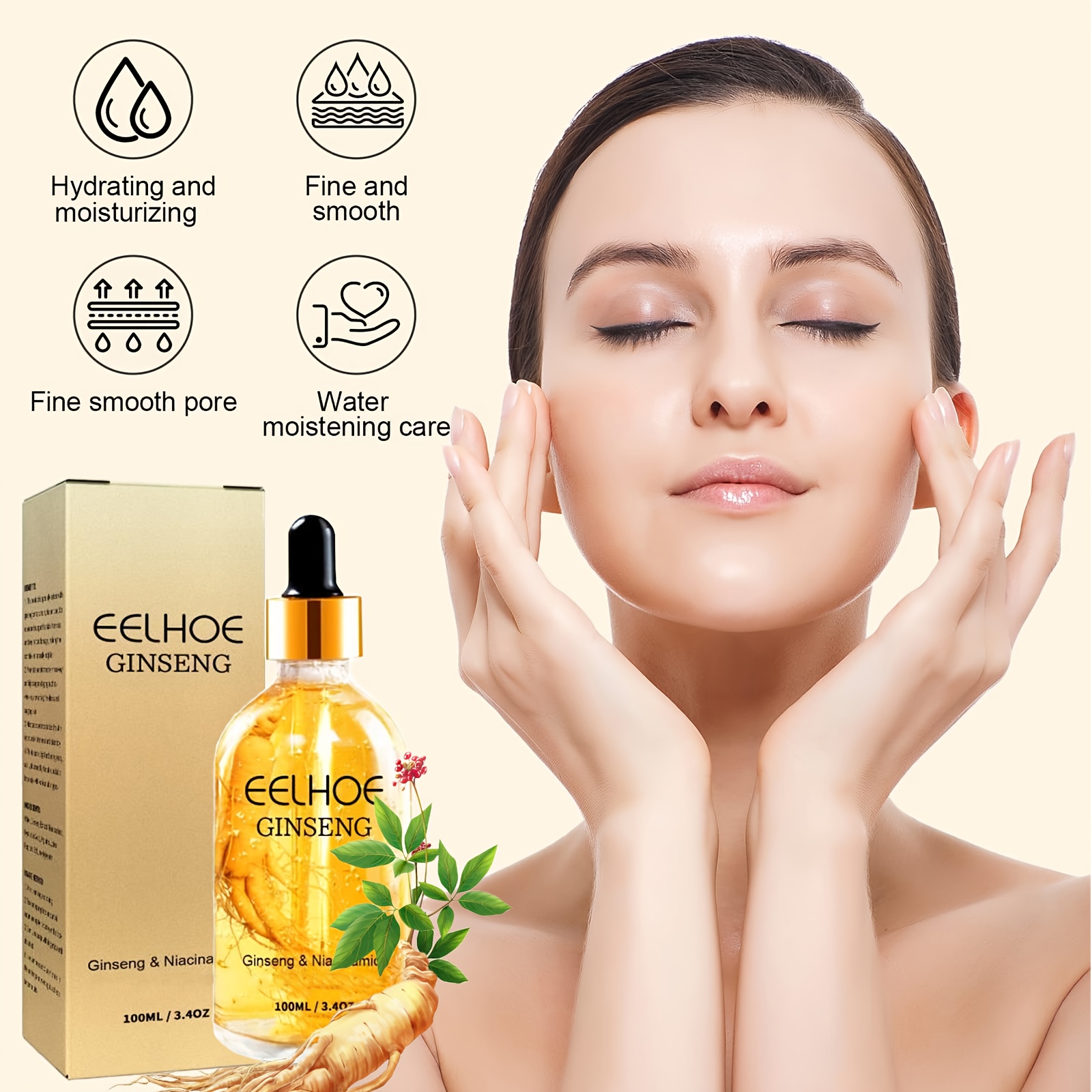Firming & Lifting 100ml Ginseng Essence - Eye Fine Lines Law Line Care, Moisturizing Skin