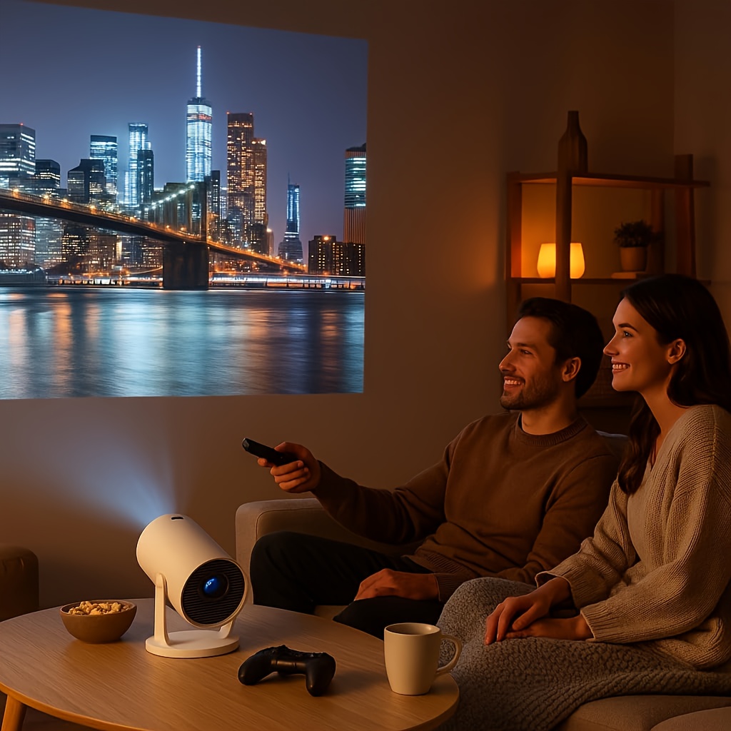 mini projector with wifi and bt portable projectors with air mouse remote movie projector 4k 1080p support 180 rotatable home vedio projector compatible with usb smartphone Product details 5