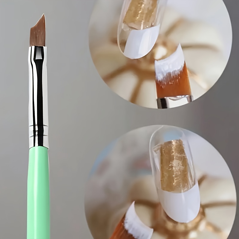 3pcs Crescent-Shaped Nail Brushes for Art Design