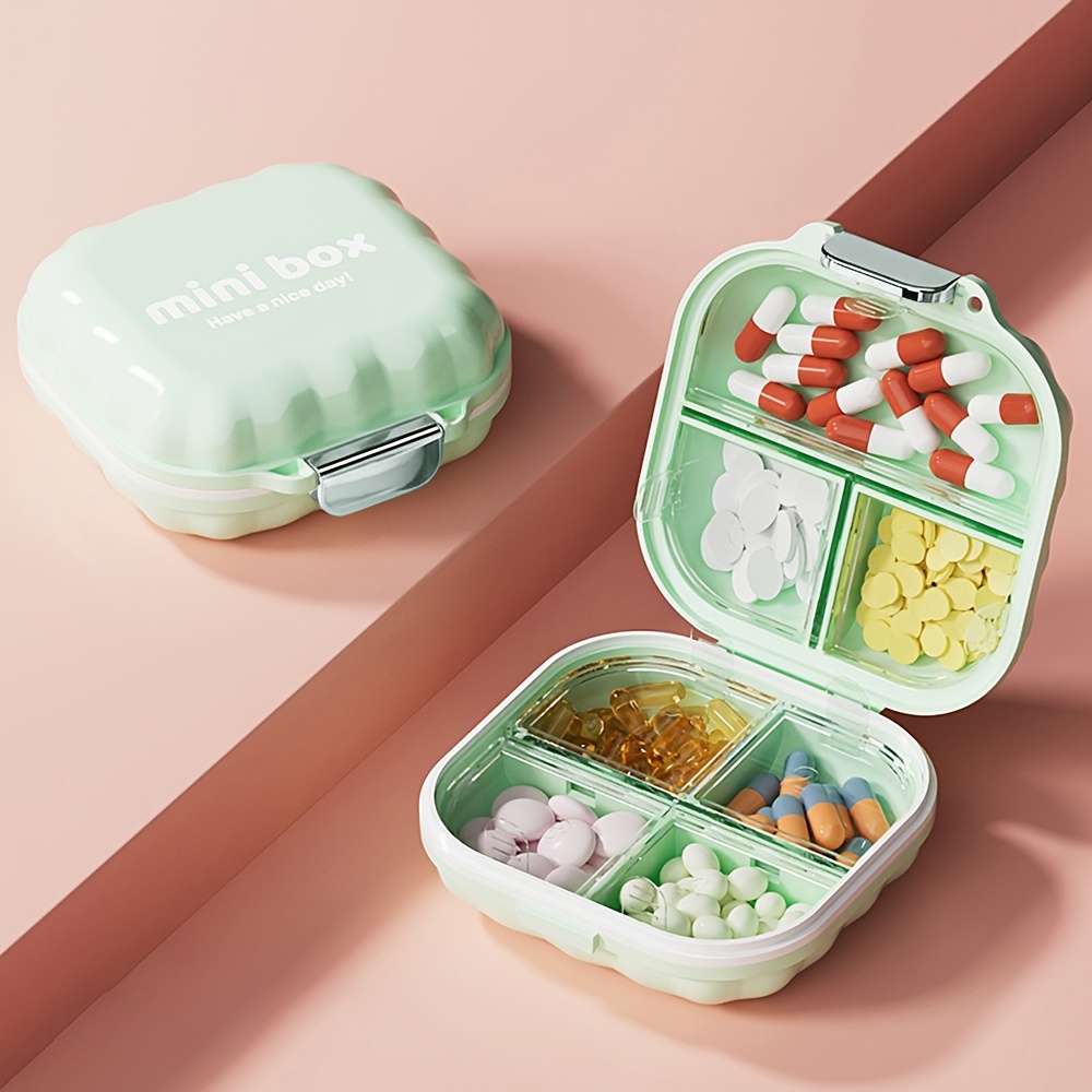 TEMU organizadora de medicamentos portátil, pastillero semanal de días para tres comidas , mini contenedor de almacenamiento de tabletas