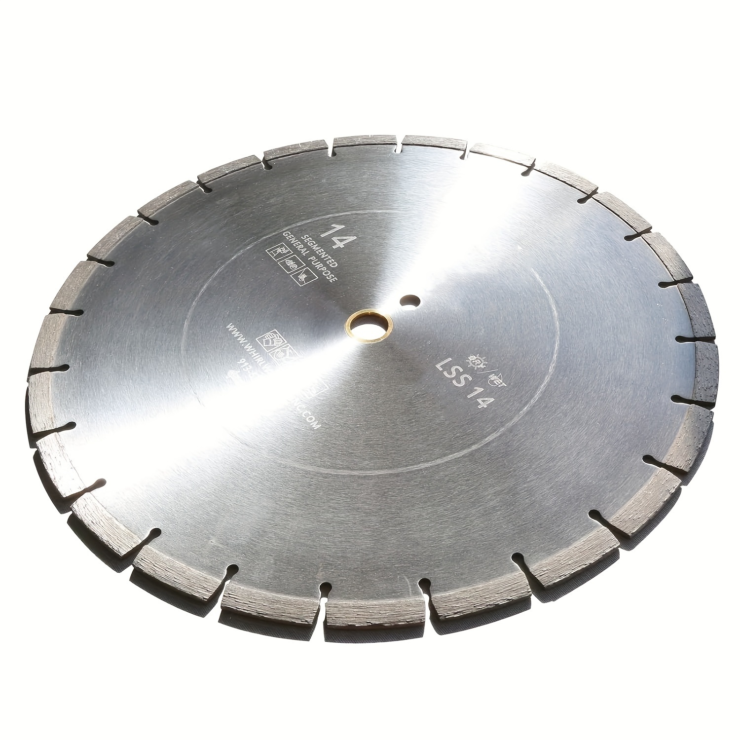 

14 Inch Diamond Concrete Saw Blade, 14 Inch Masonry Blade With 5/8 Inch Arbor, Sharp Tile Saw Blade Dry Or Wet Cutting For Brick Paves Concrete Stone Block Marble Granite