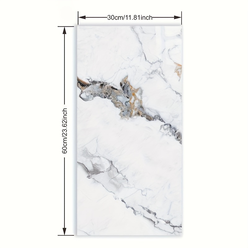 100 Piastrelle Adesive 3D Effetto Marmo Per Parete - Autoadesive Per Cucina, Bagno E Camino - PVC Composito Impermeabile E Resistente Al Calore (Pezzi Da 100) - 3