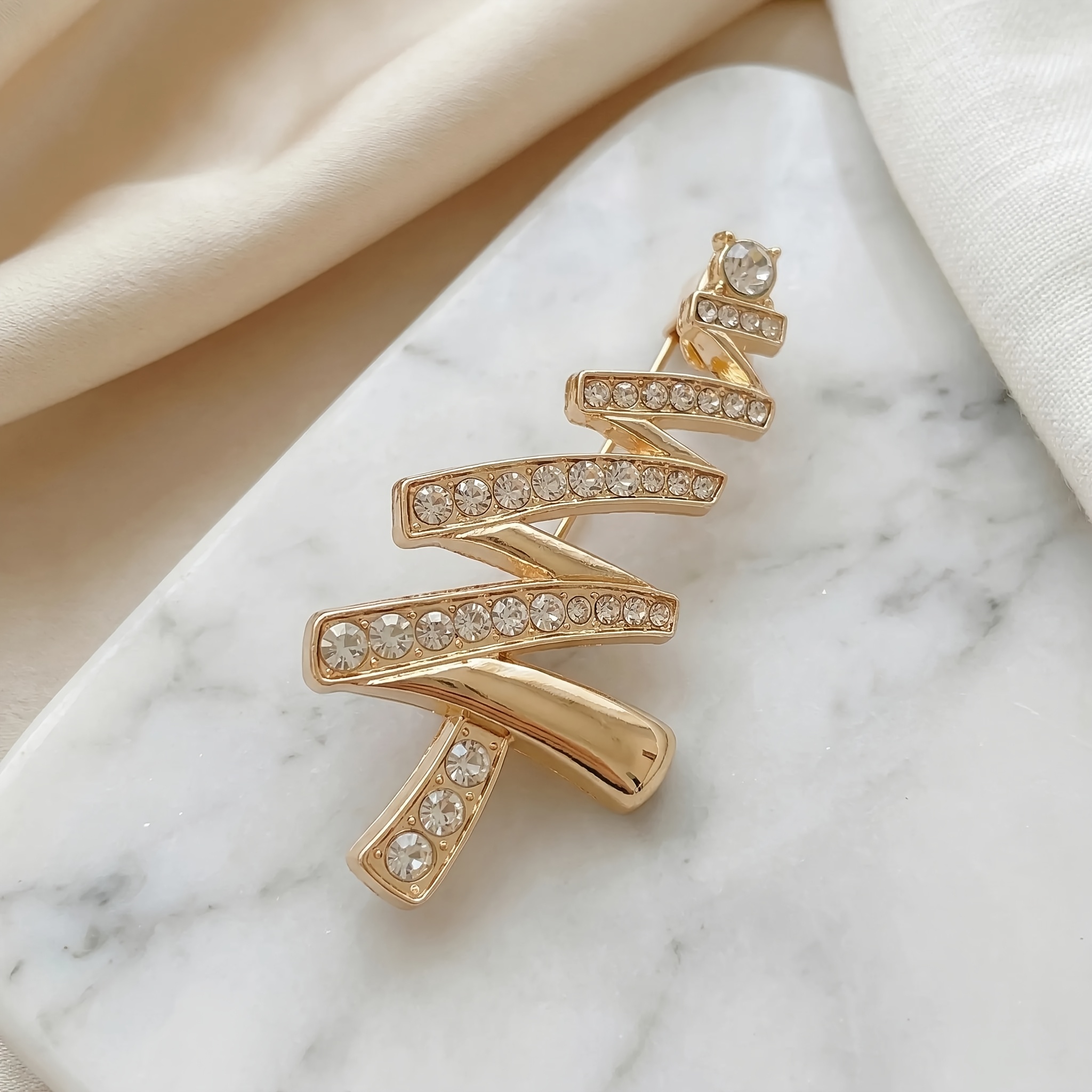 TEMU Broche de Árbol de Navidad, Pin de Navideña, Accesorio de Ropa Transfronterizo para Navidad