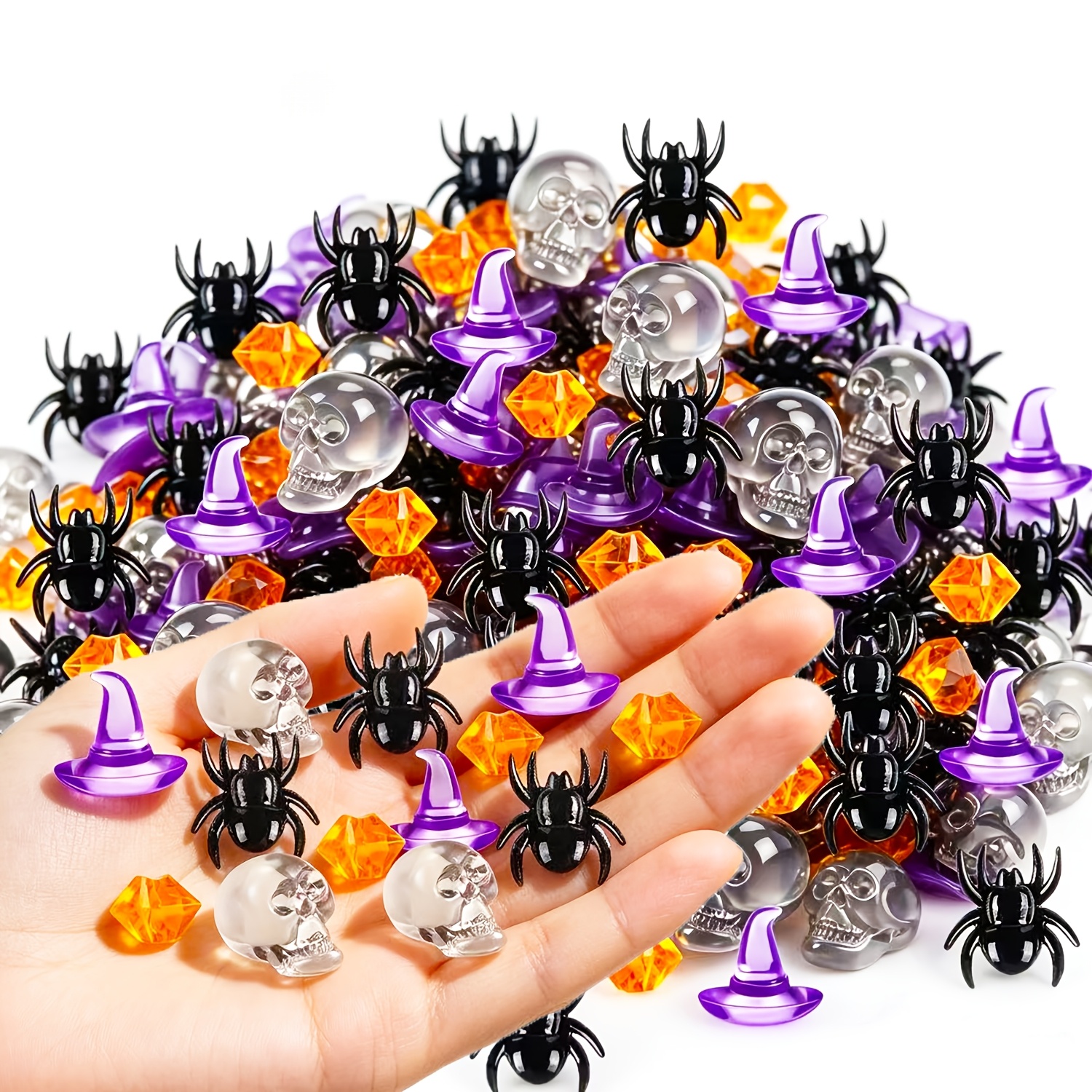 Image of 103pcs Halloween Vase Fillers, Plastic And Bats Tabletop Decorations Suitable For Crafts And Home Decor, Thanksgiving, Wedding Decor, Halloween And Festival Decorations