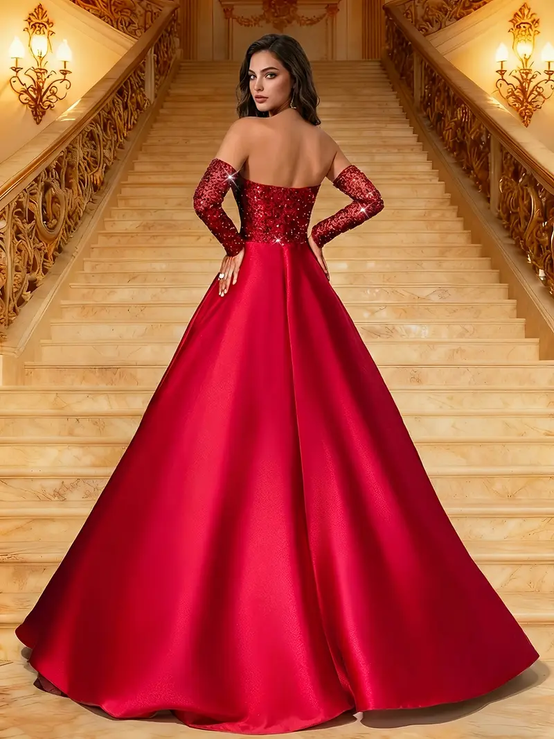 red heart shaped dress Red Sweetheart Neckline Formal Dresses & Prom Gowns