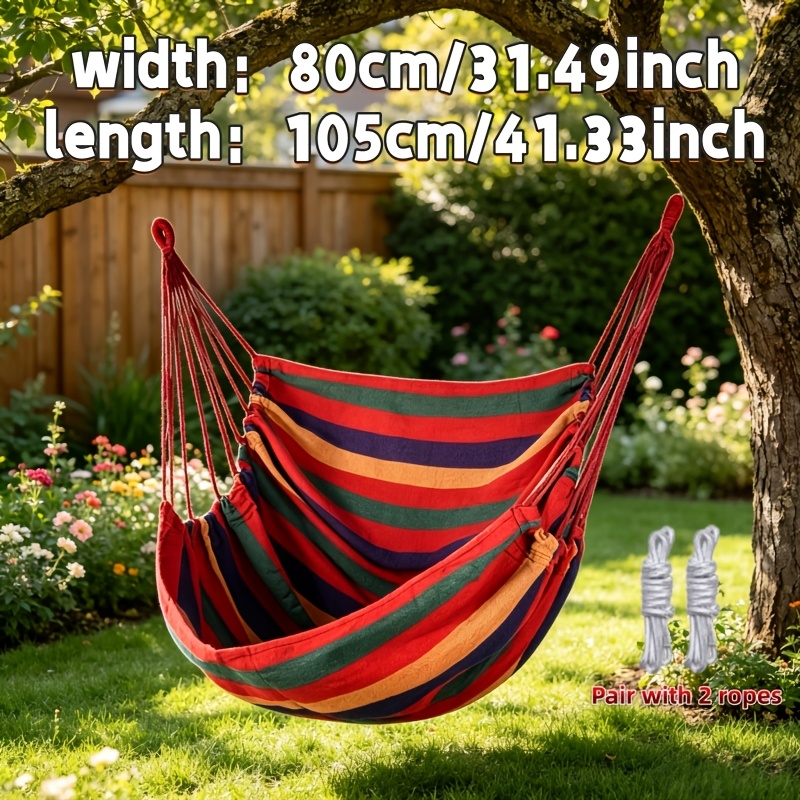 TEMU 1pc Luxury Courtyard Hanging Chair With 2pcs Pillows, Outdoor Swing Chair, Leisure Chair, Suitable For Outdoor/park/courtyard, Leisure Hammock