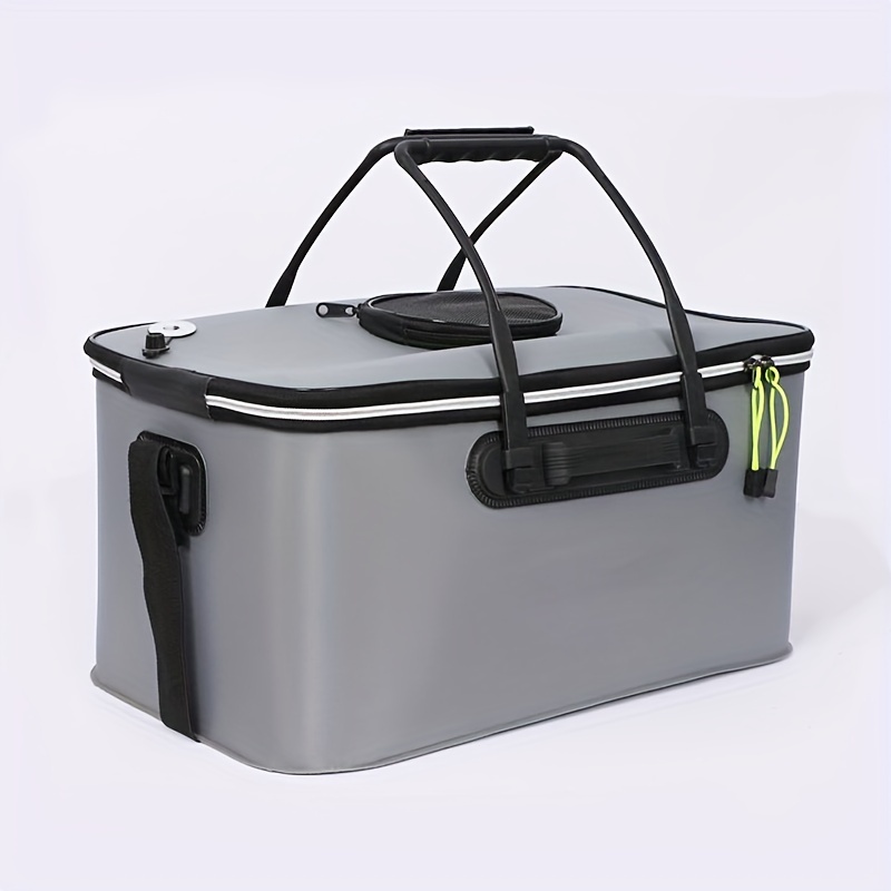 Fishing Bucket, Foldable Fish Bucket, air Pump Live Fish Container, with  Handle EVA Material, for Outdoor Camping Traveling Hiking Fishing (Grey :  Grey, Size : 15.75 inches) : : Sports & Outdoors