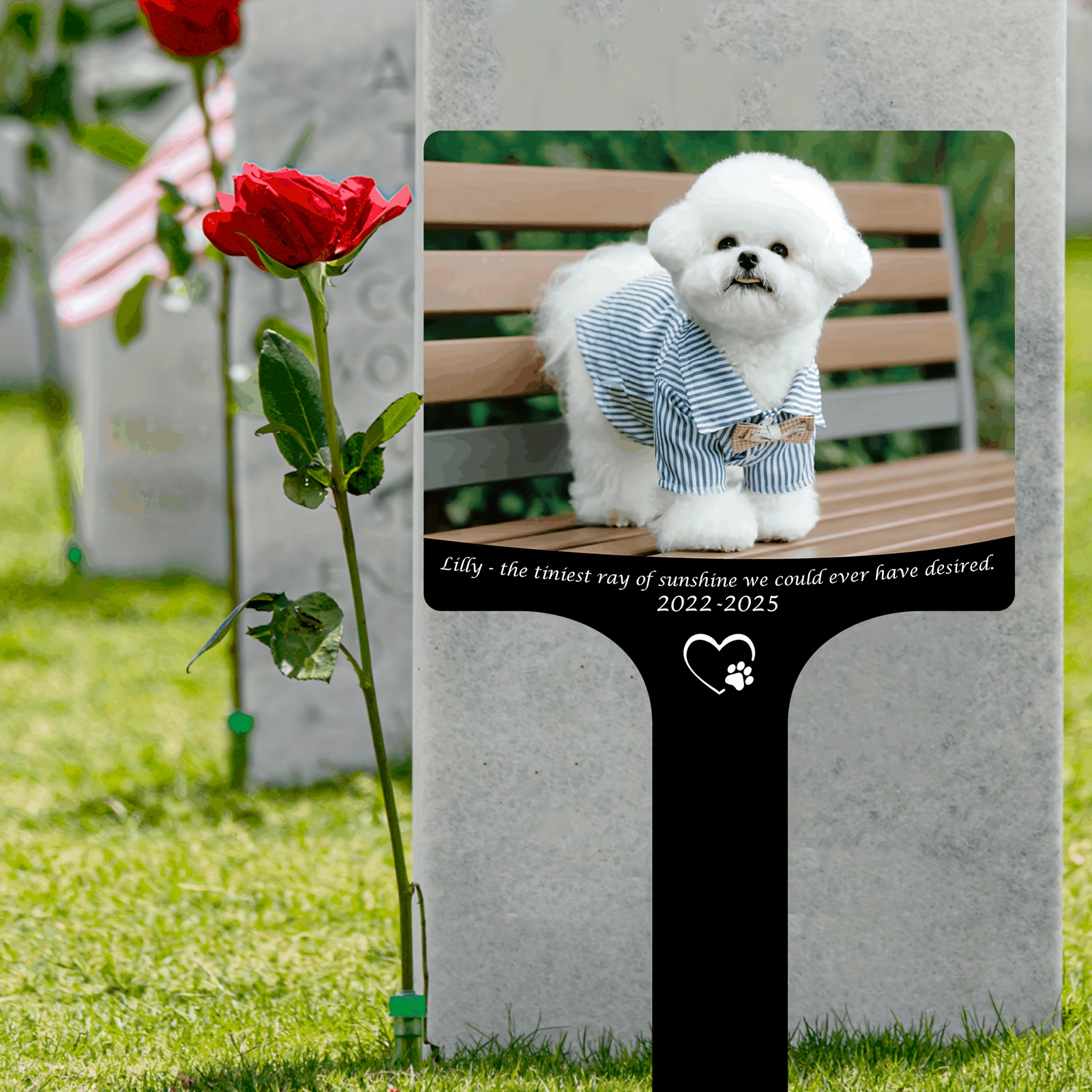 Customizable Personalized Dog Missing Memorial Garden Stake