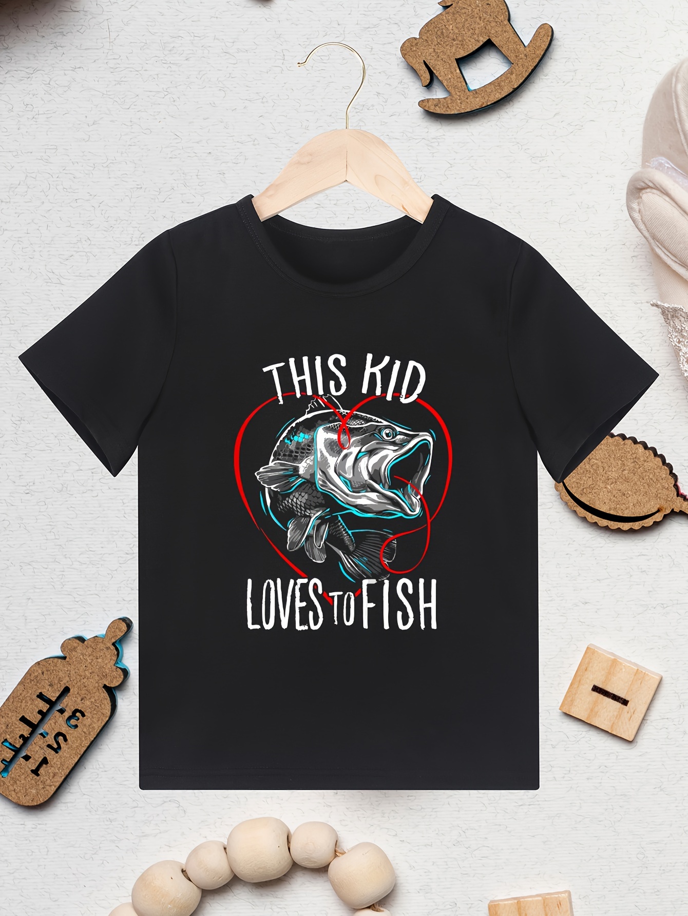 Ugly Fish Print T Shirt Tees Kids Boys Casual Short Sleeve T - Temu