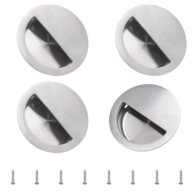 Hidden Cabinet Finger Pulls 4.7x1.5x0.7 Inch – Sleek Back Mount Aluminum Hardware For Drawers, Kitchen, And Bathroom (Matte Finish)