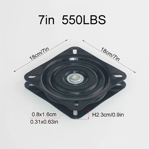 1pc heavy duty turntable black tooling bar stool furniture display cabinet table load bearing universal rotating base seat turntable