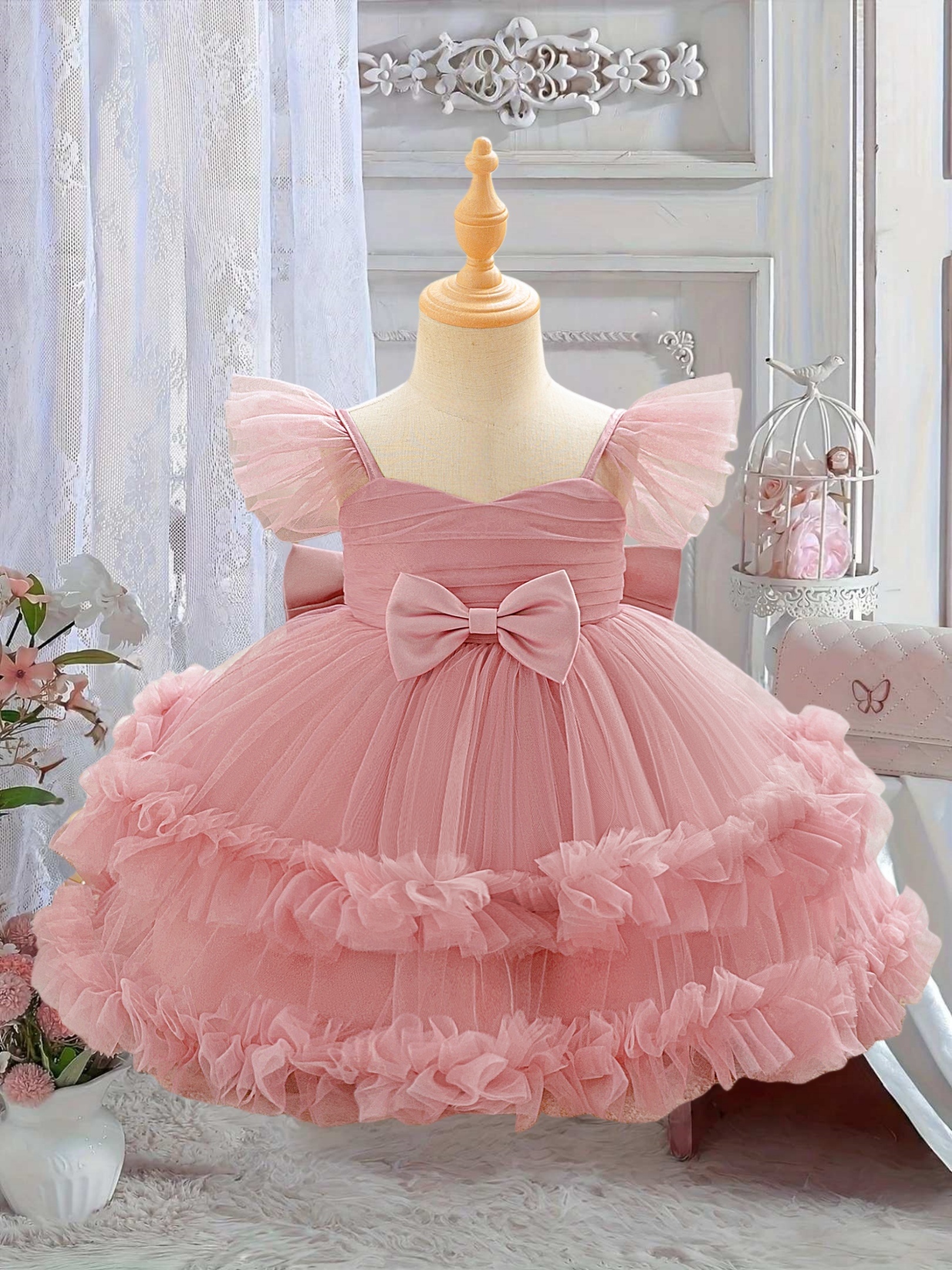 birthday tutu dress toddler Pink Minnie Mouse inspired Costume main image 1