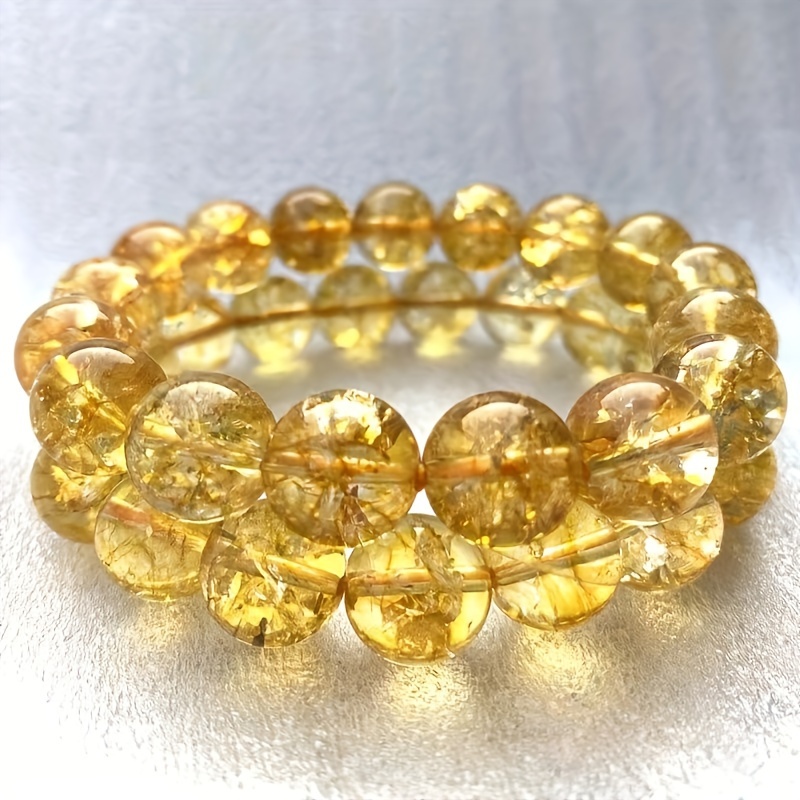 

A Vibrant Yellow Beaded Bracelet Suitable For Men And Women, A Charm, Perfect As A Birthday Gift, An For Presents, A Holiday Gift For , Gift Packaging Included.