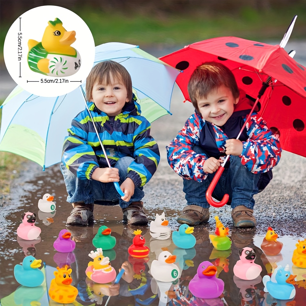 15/30pcs Colorful Rubber Ducks Toy Duckies for Kids and Toddlers, Bath Birthday Baby Showers Classroom, Summer Beach and Pool Activity, Youngsters Toys, Bathtub Swim Bathing, Youngsters Shower