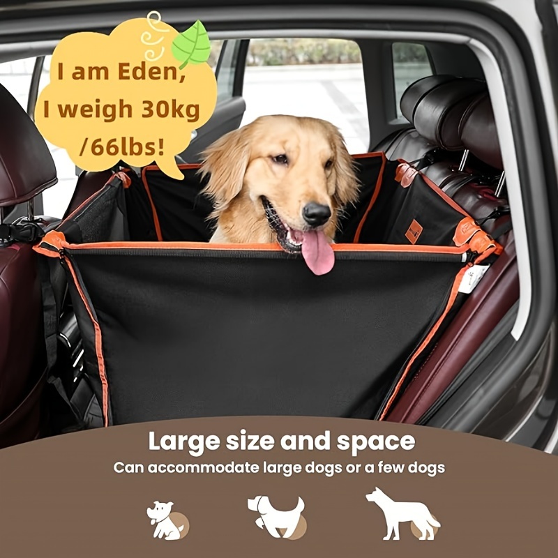 

Car Seat For Large Dogs, Extra Stable Dog Car Seat, Pet Reinforce Car Booster Seat For Dog Waterproof With Breathable Mesh & Adjustable Dog Seat Belt For Car, Dog Hammock For Car