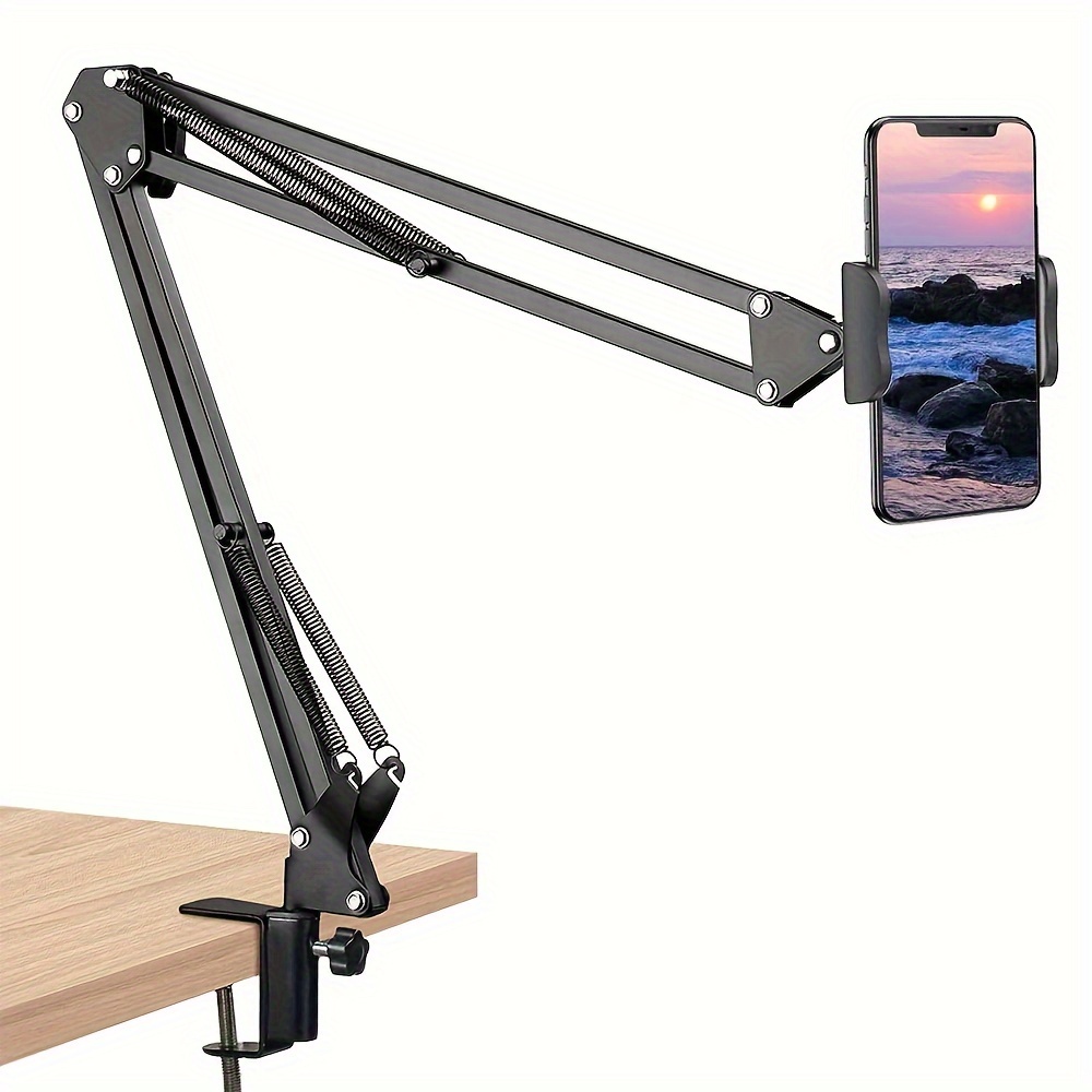 

Zinc Alloy Articulating Arm Phone Holder - Stand 3.5-6.5 Smartphones For Live And Bedside Use