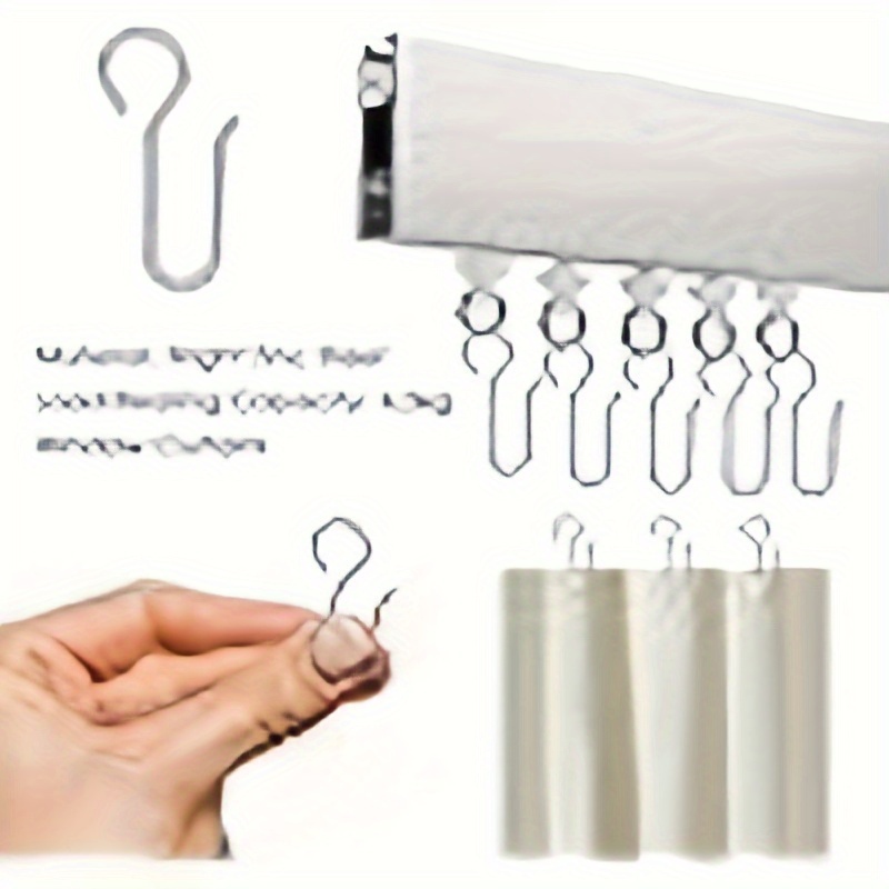 Hotop Vorhangringe Set – 60 Ringe & 60 Haken Aus Metall, Gold, 4.2 Cm Durchmesser, Für Gardinen & Duschvorhang