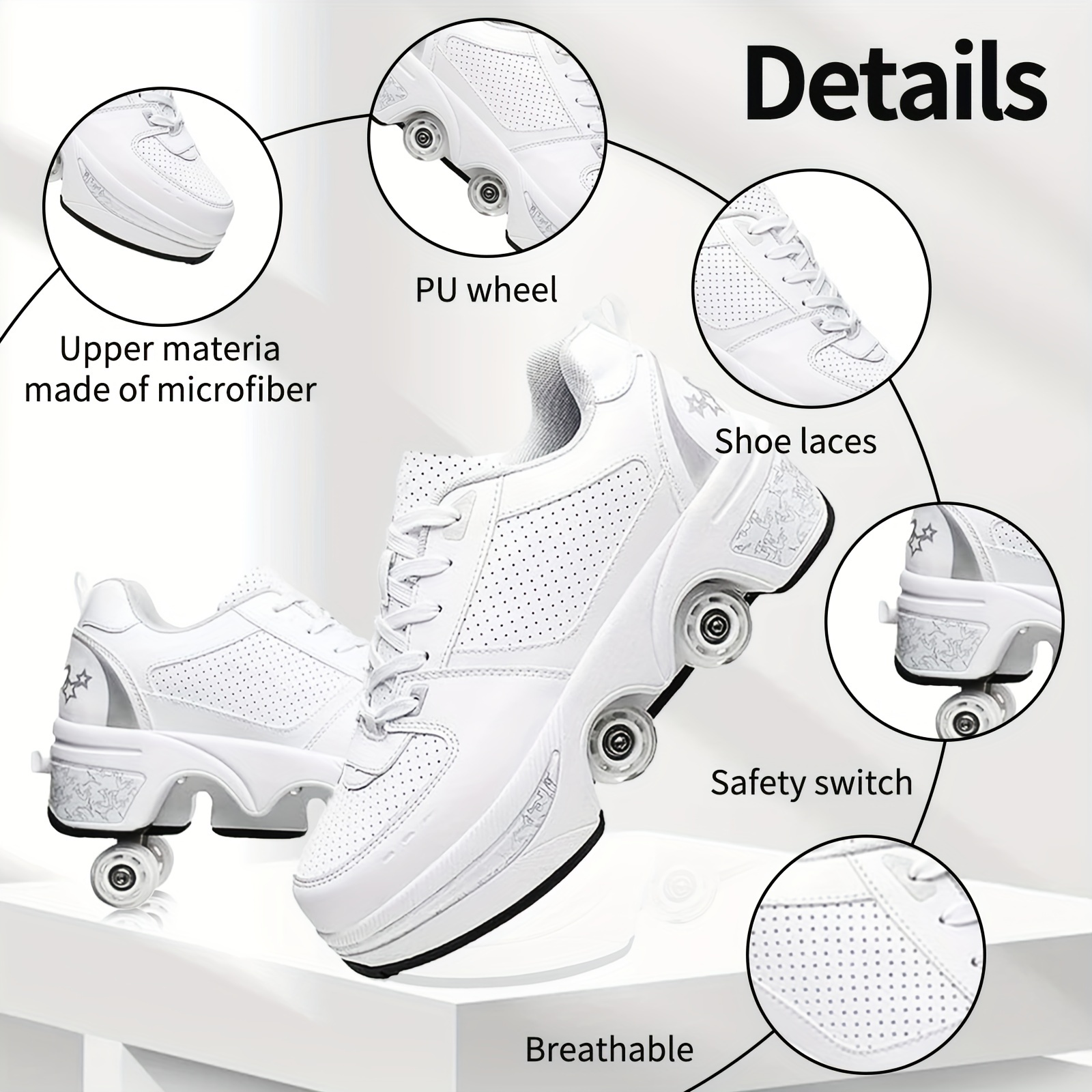 In Quad Wheel Deformation Roller Shoes Roller Skate