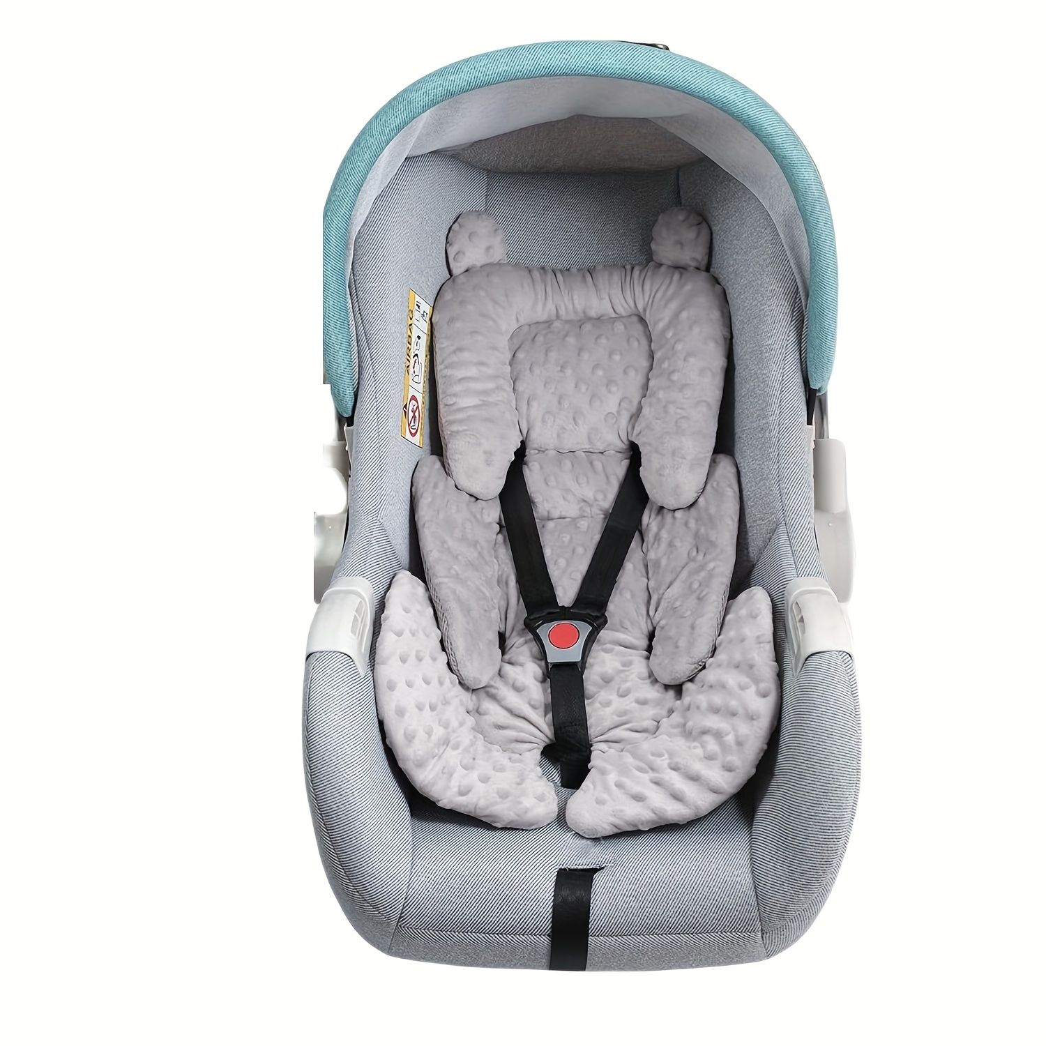 Image of Baby Car Seat Cushion With Extra Pad, Double-sided Newborn Car Seat Insert Head Support, Suitable For Stroller, Baby Swing, Rocker, Cradle, Pram
