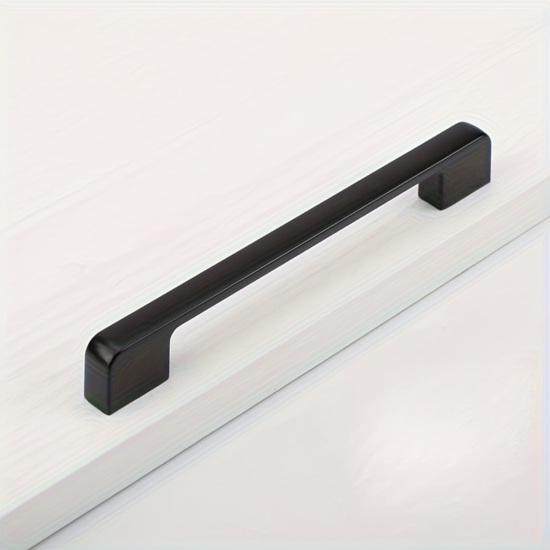 Image of 12pcs Matte Black Aluminum Furniture Handles Elegant High-end Pulls For Room Bedroom