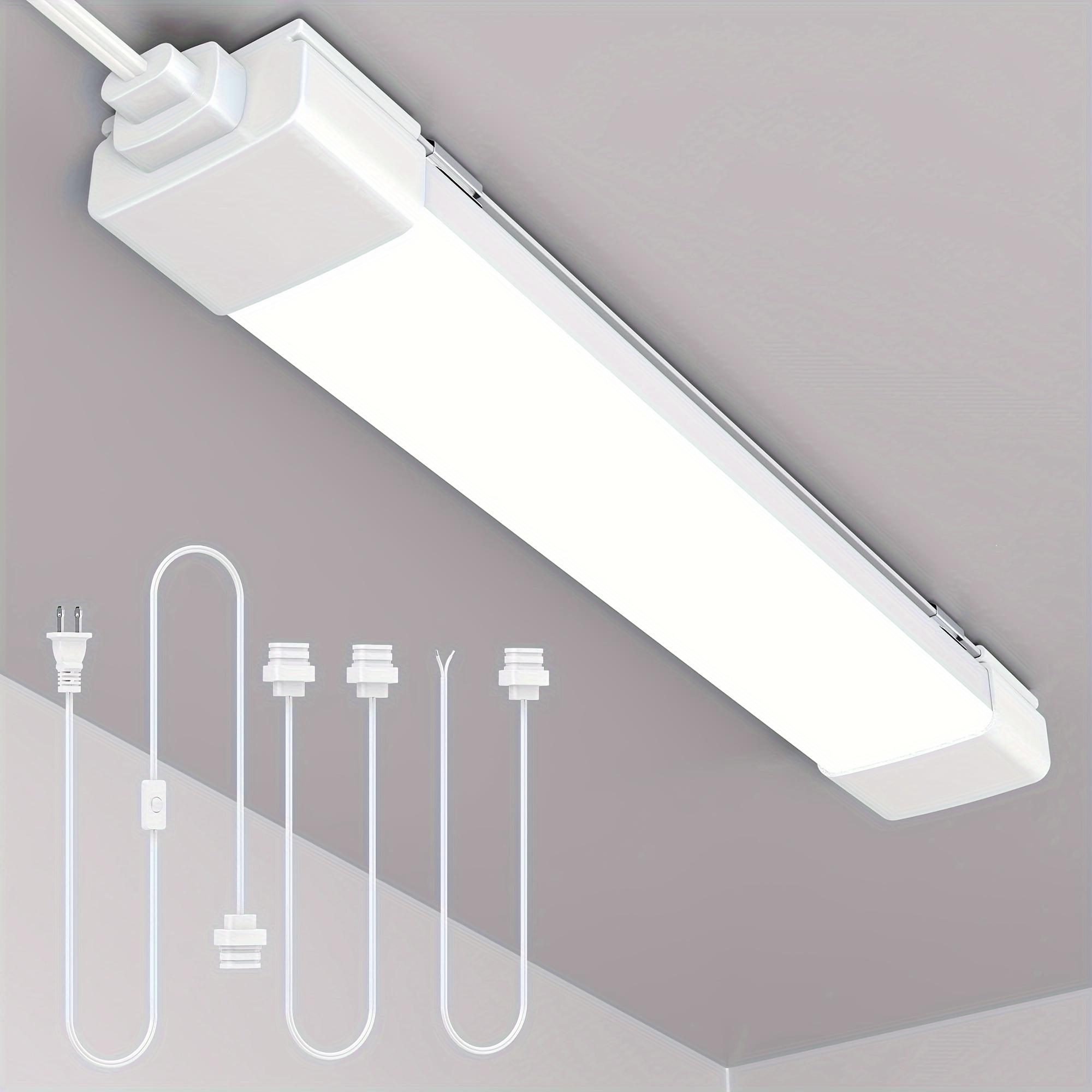 

Plug Light, Led Shop Light, And Led Tube Light, With No/off Switch, 5000k, 16w 1700lm, 1.4ft, Led Ceiling And Closet Lights, Workshop Lights