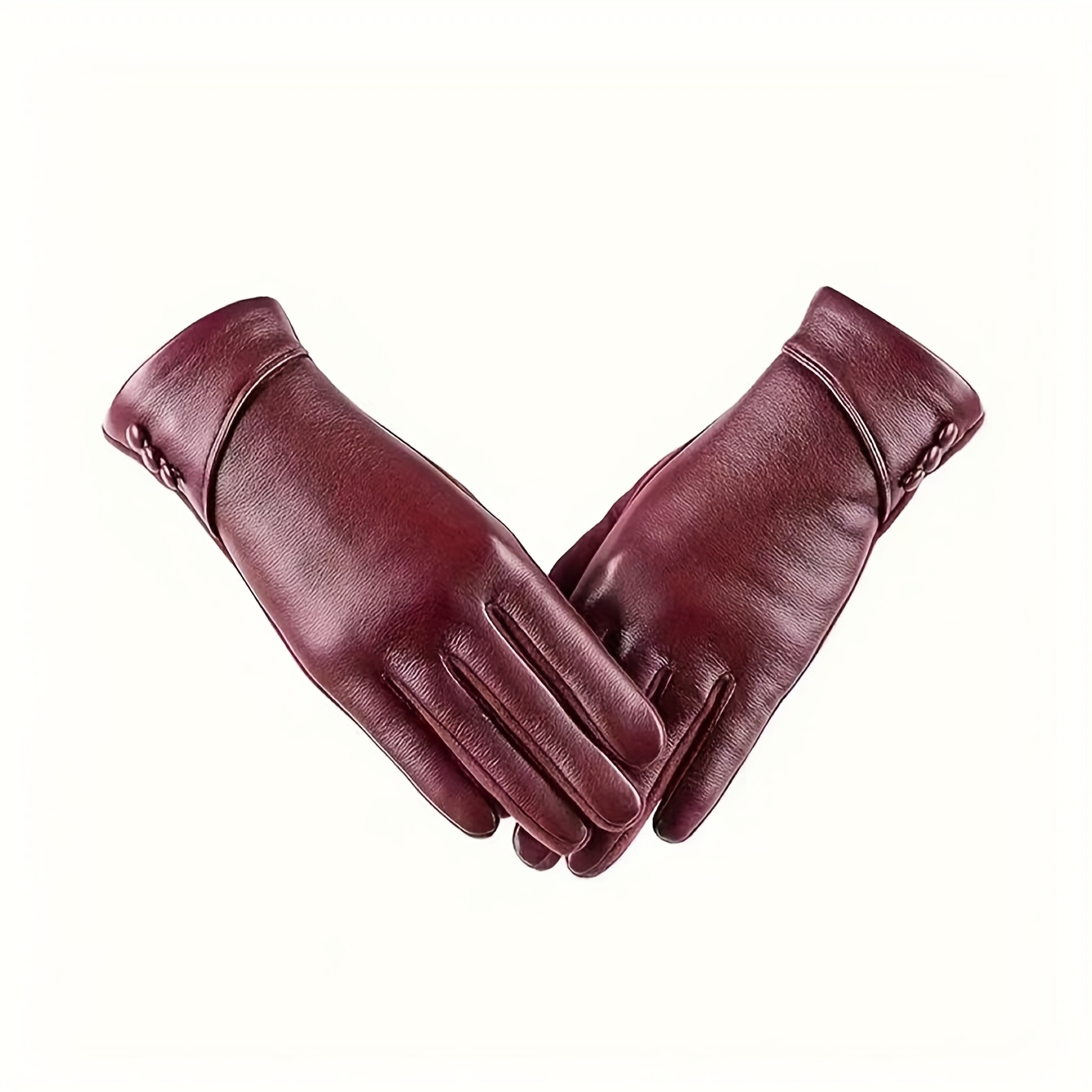 Image of A Pair Of Women's Outdoor Thermal -lined Gloves With A Soft And Comfortable And Fabric , Suitable For Outdoor Activities