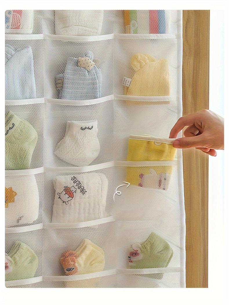 space saving 18 pocket over the door organizer for closet lightweight storage solution for nursery   room details 4