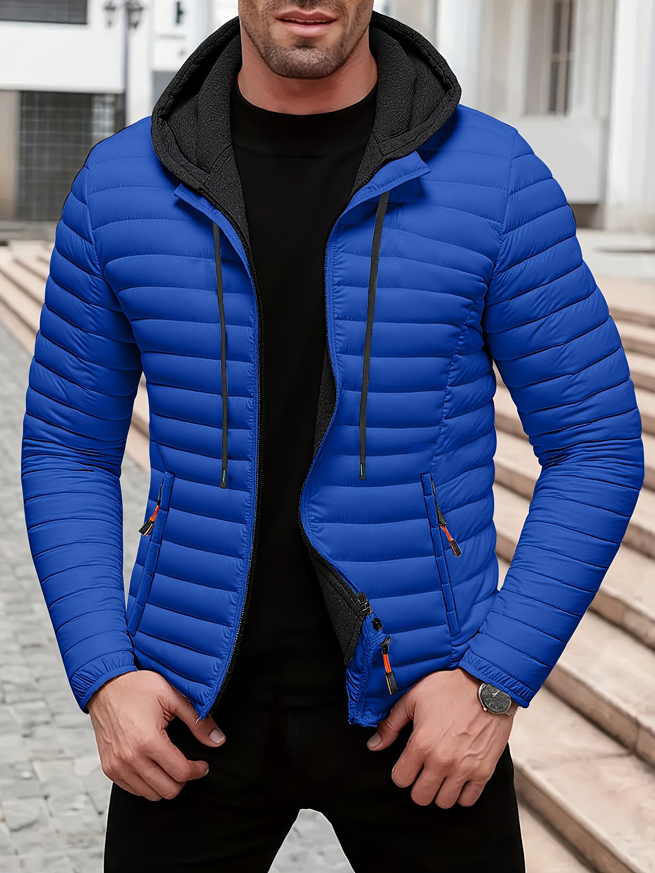 Lightweight Warm Hooded Jacket - Windproof, Ultra-Warm Padding, Quilted Design, Practical Storage Pockets, Suitable for Winter Daily Wear and Outdoor Occasions, Nylon Fabric, Zip Closure, Regular Fit, Winter Coat | Hooded Jacket |