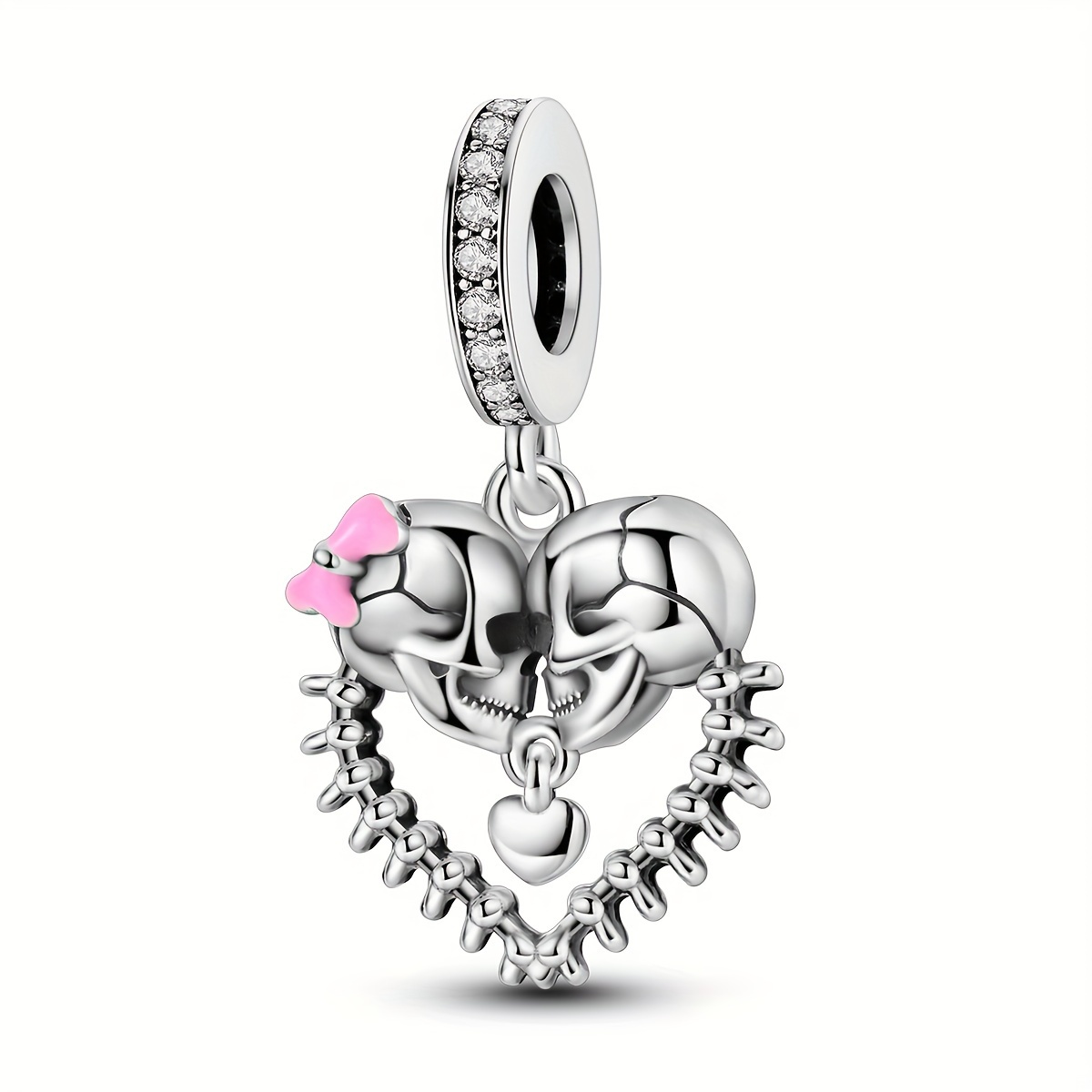 TEMU originale en cuivre plaqué argent, hypoallergénique, pendentif , bijoux pour femmes, cadeau, compatible avec de d'origine.