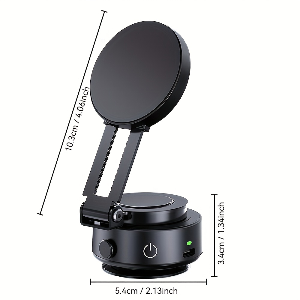   version new magnetic mobile phone holder car portable electric suction cup mobile phone holder wall mount angle adjustable 360 rotation retractable strong suction vacuum adsorption small and portable high stability suitable for  