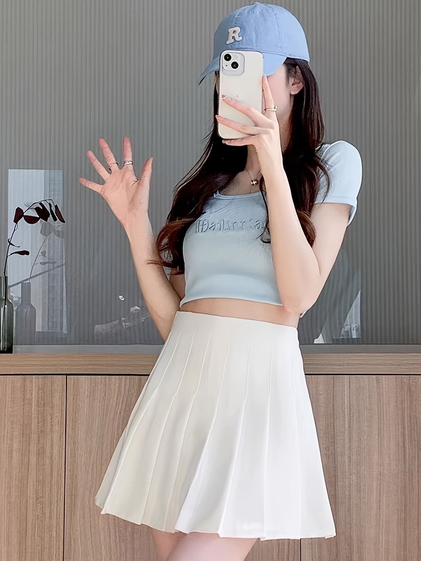 in stock white spicy fluffy pleated skirt womens petite - Temu Canada