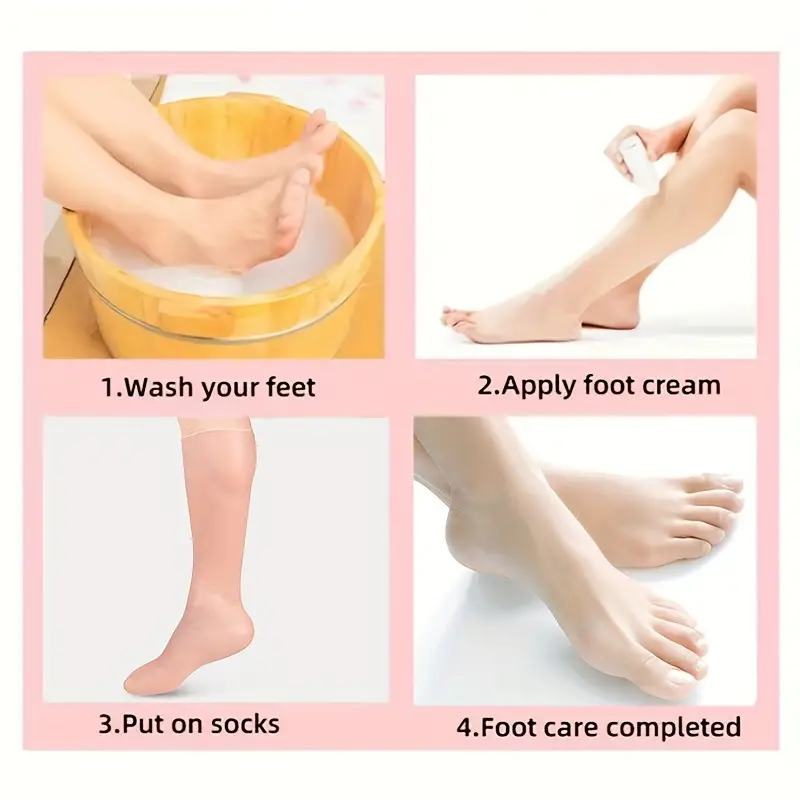 Long Silicone Socks Moisturizing Socks Foot Care Socks Foot Spa