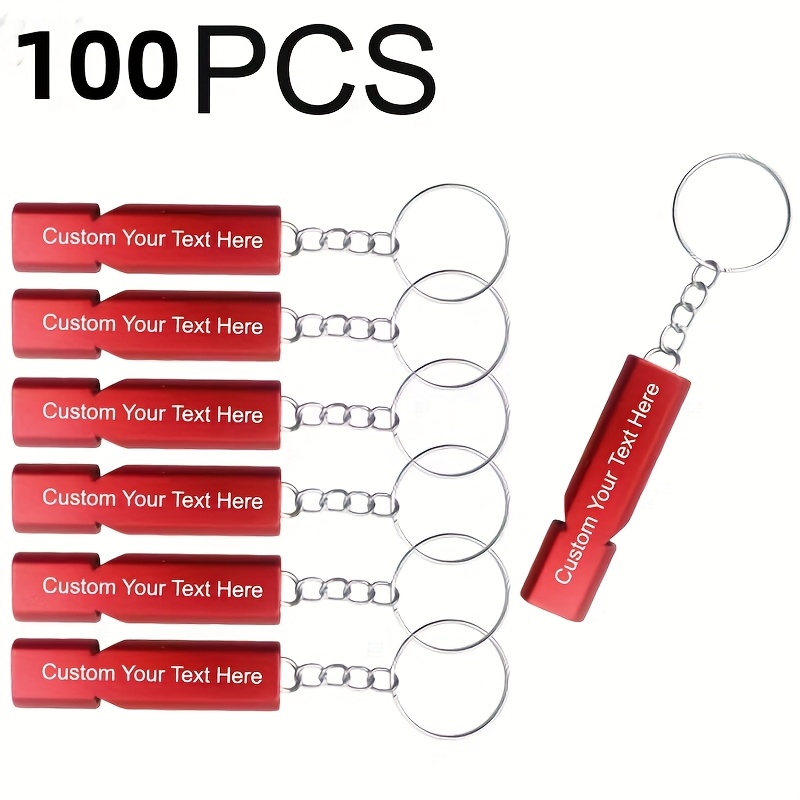 100pcs Custom High-Quality Colored Dual-Frequency Aluminum Alloy Whistles