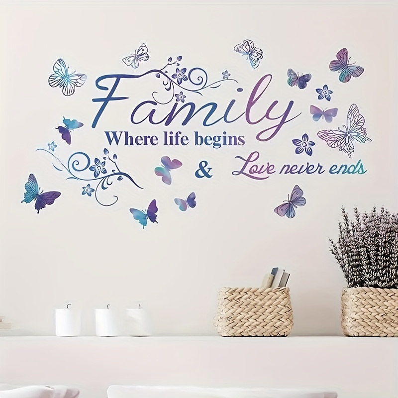 

1pc Inspirational Butterfly Quote Wall Decal - Removable Pvc Sticker For Living Room, Bathroom, Porch - Contemporary Geometric Home Decor