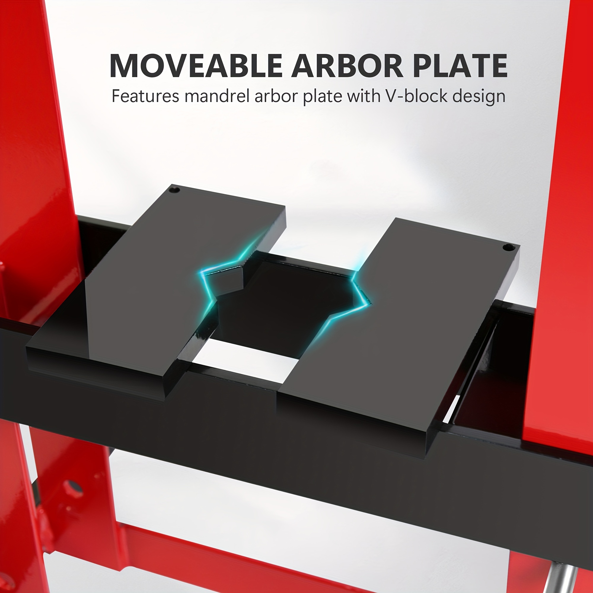 12ton Hydraulic Shop Press With Pressure Gauge & Press Plates, Hframe