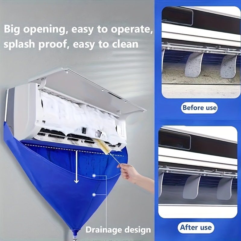 Efficient and High-Quality Split AC Cleaning Kit: Spill-Free, Easy-Clean Bag with Water Pipe for All Models
