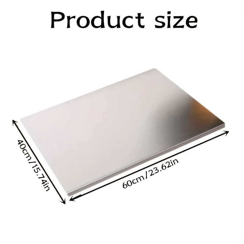 TEMU 1pc Of Stainless Steel Heavy-duty Cutting Board, With 3 Sizes From, Suitable For Baking, , Meat , And Vegetable Slicing, Easy To , Can Protect
