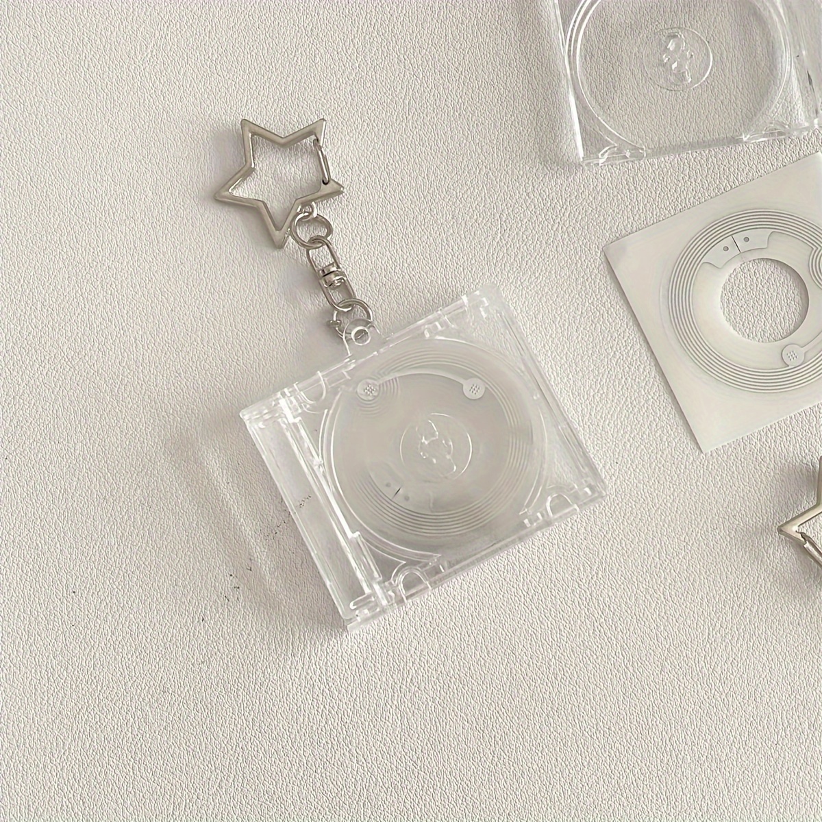 

Cd Keychain Nfc Tag - Portable Clear Cd Storage Box For Decor