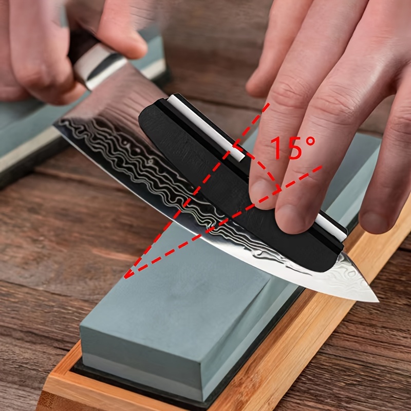 

2pcs Ceramic Sharpening Stone Set With Metal Handle Fixed Angle Sharpening Aid Clip - Lightweight Trailing Point Blade Edge Sharpener For Kitchen Knives - Ideal Christmas Halloween Gift