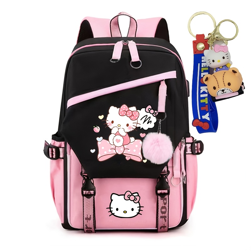 

Hello Kitty Kurumi Cute Laptop Backpack Women Travel Hiking Backpack Men Large Cartoon School Bag 18 Inch