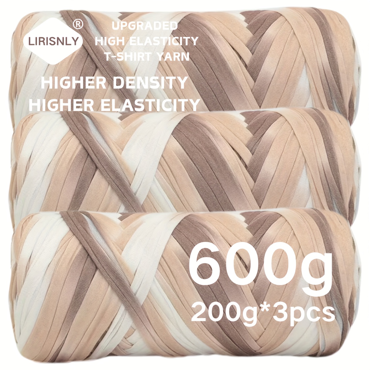 E-shop 200G/600G Handgepflücktes Premium Upgrade Farbig -Gefärbtes T-Shirt Garn, 400G/14.11Oz, mit höherer Dichte und größerer Elastizität, ist ideal