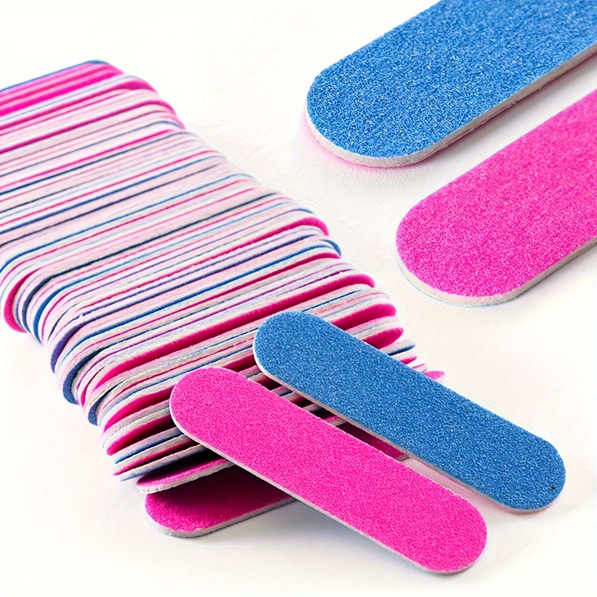 

100-pack Double-sided Nail Files - Washable & Reusable Emery Boards For Natural & Acrylic Nails, Perfect For Home & Salon Manicures Nail Tech Supplies Nail Supplies