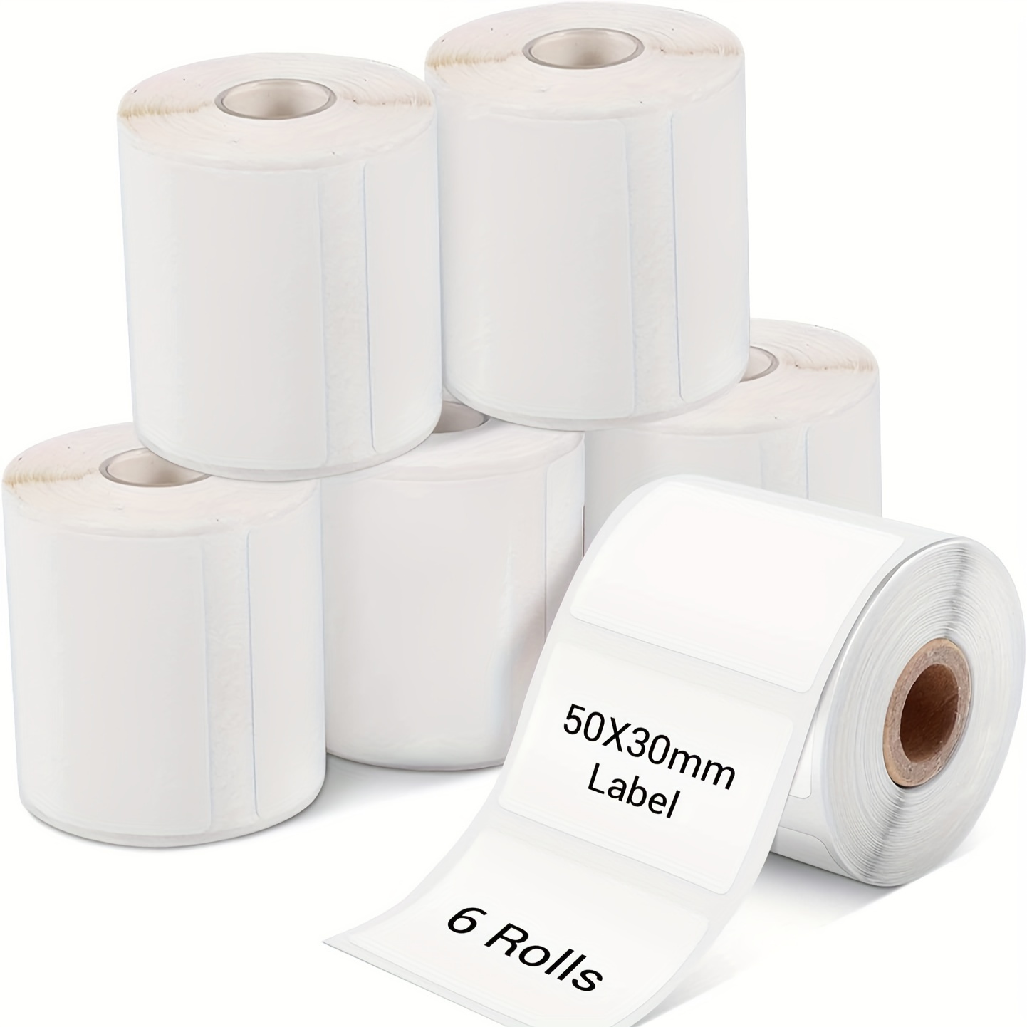 Phomemo M110//m220/m221/m120 Multifunctional Self-adhesive Labels, 40x30mm(1.57"x1.18") Thermal Label Paper For Phomemo M110//m220/m221 Label Makers. 230 Labels Per Roll. (6 Rolls)