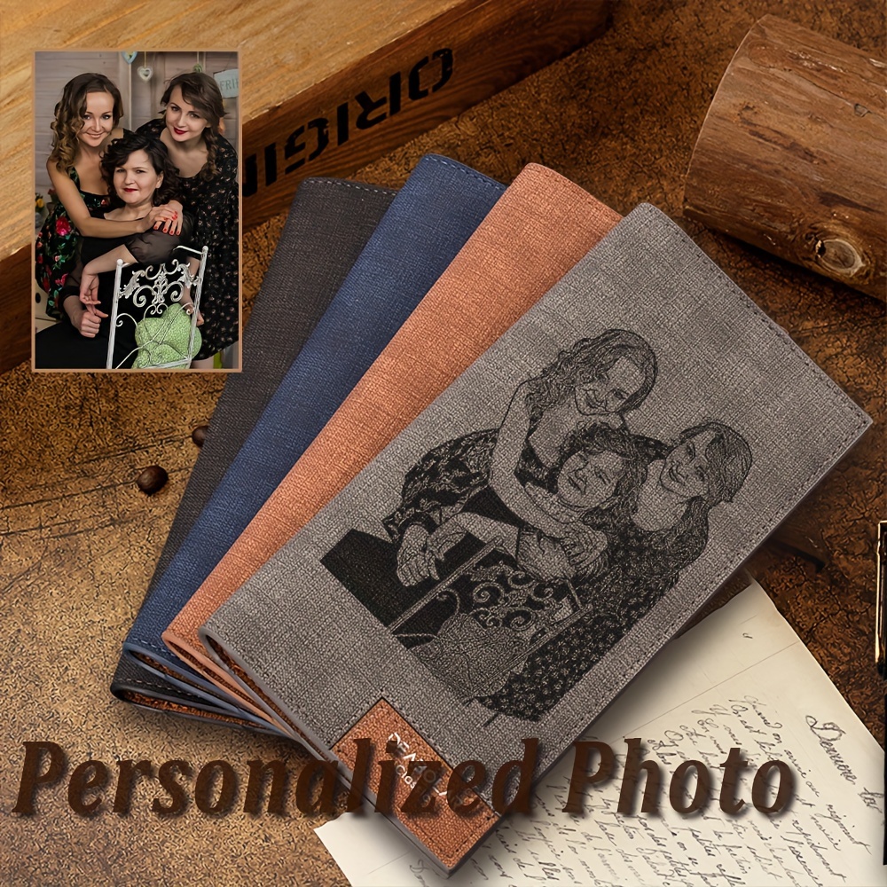 

Wallet For Men, Personalized With Photo, Simple Pu Leather Long Wallet, Ideal For Boyfriend, Husband, Father, Perfect Fathers Day Gift, For Any