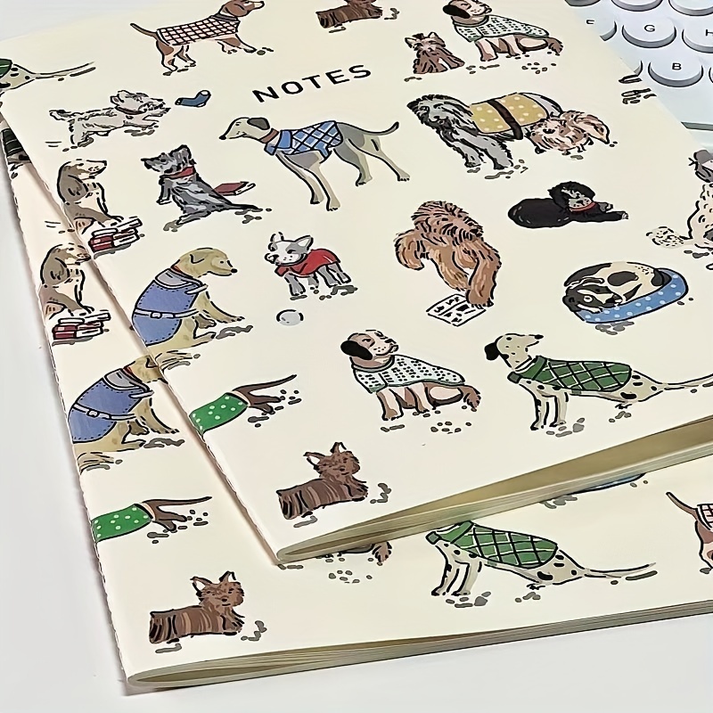 

1pc/2pcs Cute Puppy Horizontal Line Notebook, High-looking Niche Family Daily Notes, Student Subject Notebook, School Gift