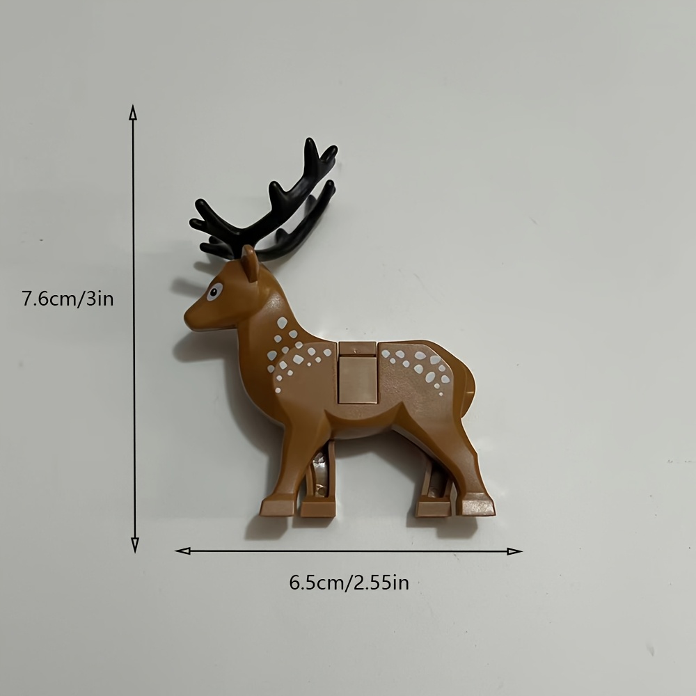3pcs Animal Deer Model Building Blocks Set