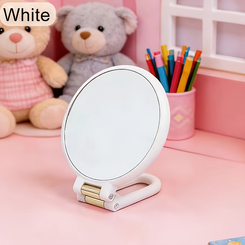 Folding Handle Mirror with 1X/10X Magnification